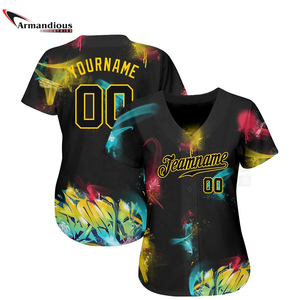 Camiseta de béisbol de equipo a rayas para hombre, uniforme de béisbol con estampado personalizado, sublimación, a la venta, Oem - Product Image 5