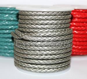 Cordon en cuir véritable de qualité supérieure pour la fabrication de bracelets, accessoire tressé en cuir bolo, sangles décoratives, style de fabrication de bijoux indiens - Product Image 5