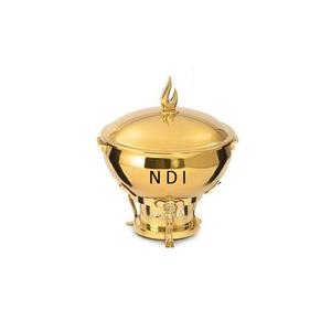 Top Quality Food Equipment <b>Catering</b> Service Food Container Metal Chafing Dish With Burner Stand Gold Plated - Product Image 2