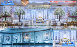 Escenario de temática romana de boda canadiense, escenario de fibra de lujo para interiores, escenario blanco - Product Image 3