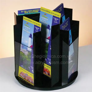 Présentoir en acrylique transparent de comptoir de bon fournisseur pour les brochures de prospectus de magazines - Product Image 2
