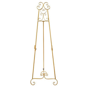 ขาตั้งโลหะสูงสีทองโบราณสำหรับแสดงรูปภาพงานแต่งงาน - Product Image 1