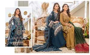 Vestido de fiesta de gasa de alta calidad para mujer, marca famosa bordada, estilo pakistaní, Shalwar Kameez Salwar, traje étnico para mujer - Product Image 2