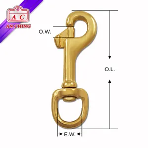 Solid Brass Snap Hook Popular Solid Brass Rotation Snap Horse Hook