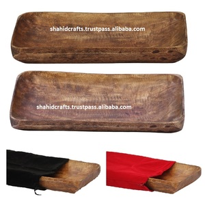 Cuenco rústico de madera Natural hecho a mano, con bolsa de viaje, nuevo desarrollo - Product Image 4