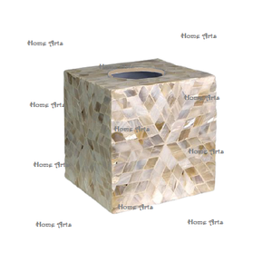 Caja de servilletas de madera y nácar Caja de pañuelos de servilleta de forma cuadrada de calidad superior para superventas - Product Image 4