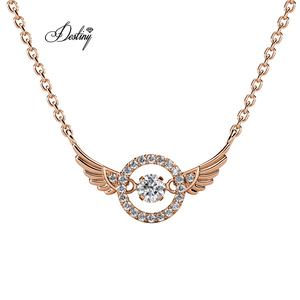 Daisini bling ריקוד מלאך כנף משובץ קריסטלי כסף 925 שרשרת תכשיטים פרימיום לנשים - Product Image 4