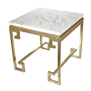 Table de chevet dorée en métal et marbre, de luxe, Design classique, offre spéciale, Table d'angle moderne, de qualité supérieure, pour salon - Product Image 1
