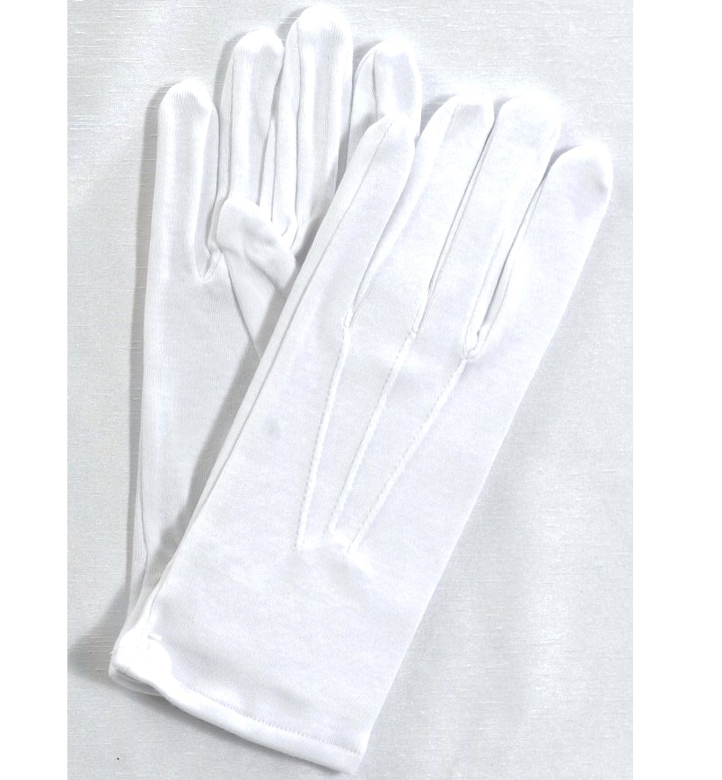 Масонские перчатки из хлопка с пуговицами на запястье