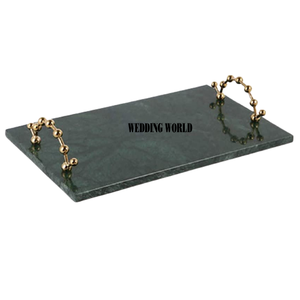 Bandeja de servicio de mármol Calidad Premium Plato de diseñador hecho a mano Clásico Elegante Venta al por mayor Lujo Nueva bandeja de mármol al por mayor - Product Image 4