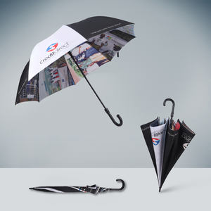 Chinees fabrikant prachtige op maat gemaakte geheel bedrukte souvenir cadeauset 2-persoons golfparaplu's - Product Image 3