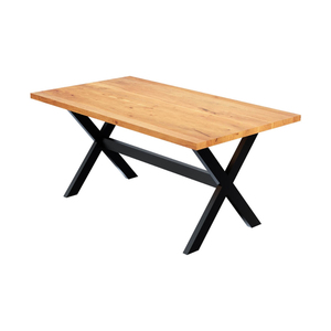 Table à manger moderne en bois de manguier avec sièges élévateurs en chêne massif Pieds d'artisanat en métal pour l'extérieur pour la salle à manger ou le salon Ensembles - Product Image 6