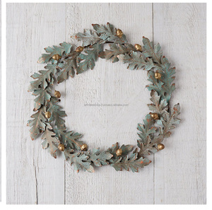 Couronne en métal pour noël, dernier Look, décoration de Festival, livraison gratuite, style rustique - Product Image 2