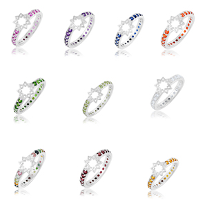 Anillo de Plata de Ley 925 con gema de granate rojo, joyería personalizada para niñas y mujeres - Product Image 6