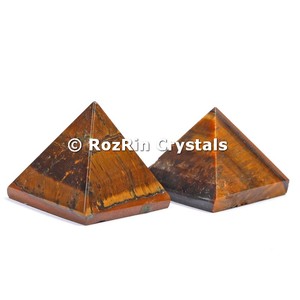 Pirámide de ojo de tigre de piedras preciosas - Product Image 2