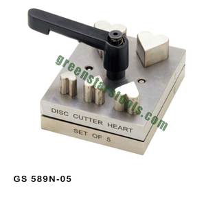 Juego de 5 cortadores de disco en forma de corazón con palanca GS 589N-05 Herramientas de joyería de acero inoxidable - Product Image 1