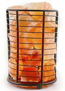 Lampe en sel de cristal naturel de l'Himalaya, style artisanal, techniques de sculpture européennes, intensité réglable, 15W, finition peinte au toucher réel - Product Image 3