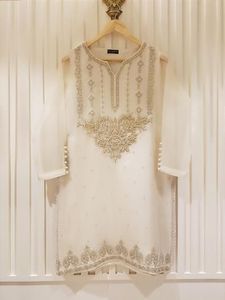 -ELEGANT & BEAUTIFUL--KURTA WITH <b>PANT</b> FOR Party-wear-dress with Beautiful--applique work for Party/ Wedding =2021. - Product Image 2