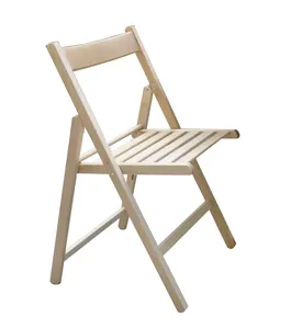 Premium quality Italian folding chair Happy Hour for indoor outdoor garden patio use natural colo in beech wood