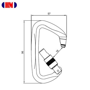 25 KN Mountain Climbing Carabiner Made Of Aluminum - Product Image 2