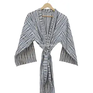 Indian New Hippie Floral Long Robe Women's Nighty Sleepwear Maxi Gown Kimono Style Sexy Intimates Bathrobe