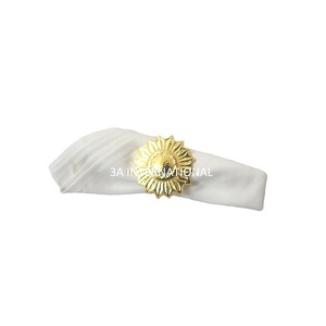 Accesorios de Decoración, Servilletero Chapado en Oro, Servilletero de Lujo para Hotel, Servicio de Vajilla de Lujo para Mesa - Product Image 1