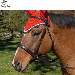 Filet d'oreille pour cheval fait main de haute qualité, bordure multicolore en coton, couleurs et tailles personnalisables /COB/FULL - Product Image 2