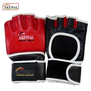 Guantes de Boxeo MMA de Cuero Vacuno de Alta Calidad AKEWAL, Diseño Ligero y Transpirable, Correa de Muñeca Ajustable, Personalizables - Product Image 3