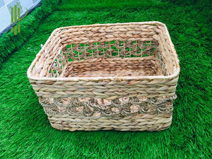 Paniers de rangement en résine de mer, faits en jonc Ustensile de rangement pour articles divers, Style asiatique, fabriqué au Vietnam - Product Image 2