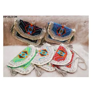 Bolso de mano personalizado para mujer, bolsa de mano con cuentas artesanales indias, bolso de hombro para mujer, venta al por mayor, Guru, Kirpa, Export House