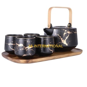 Top Tendance Ustensile Café Servant Cuivre Plaqué Théière Arabe Et Ensembles De Service Pour Tasse Et Soucoupe Théière À Bas Prix - Product Image 5