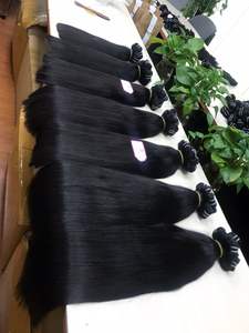 Tissage Double Machine cuticules naturelles droites alignées, EXTENSION de cheveux humains Remy vierges de haute qualité, prix de gros - Product Image 4