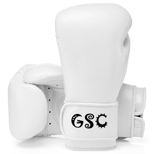 GSC SPORTS Pro Gants de sparring Gants de boxe professionnels à usage intensif avec logo personnalisé Couleur blanche Meilleur équipement d'entraînement de punch - Product Image 1