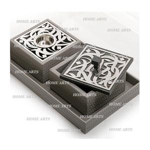 Brûleur d'encens Mabkhar en cuir au design antique avec couvercle en métal, fournisseur en gros Mabkhar de qualité - Product Image 2