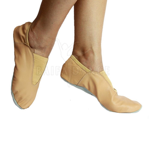 Chaussures d'entraînement de danse de gymnastique professionnelle pour garçons filles confortable Jazz Satin daim en cuir véritable semelle antidérapante coton - Product Image 4