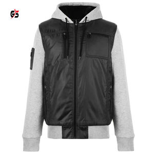 เสื้อแจ็คเก็ตสำหรับผู้ชาย,เสื้อผ้าฝ้ายขนแกะมีฮู้ดแบบซิปแขนเต็มแขนปรับแต่งโลโก้บริการ OEM เสื้อผ้าฤดูหนาว - Product Image 1