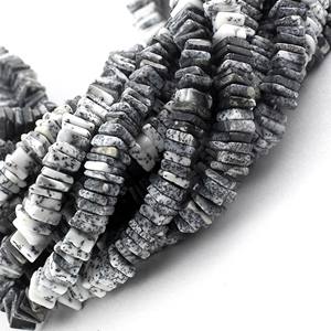 Dendrita Natural ópalo Heishi suelto 4mm 3mm 8mm piedra preciosa cuadrada suave negro blanco colores claros joyería Coral cristal piedra vidrio - Product Image 1