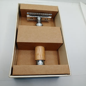 Maquinilla de afeitar de seguridad de una sola hoja ecológica para hombre con mango de madera, desechable de bambú para bikini, axilas, para uso en peluquero - Product Image 2