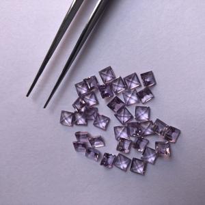Pierre d'améthyste naturelle de 5mm coupe carrée pierre précieuse en vrac à facettes pour la fabrication de bijoux collier bague boucle d'oreille pendentif du fabricant - Product Image 1