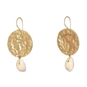 ต่างหูทองเหลืองแบบด้านสำหรับสตรีและสุภาพสตรี,ใหม่อินเดียแฟชั่นล่าสุดทำด้วยมือโกลด์เพลท - Product Image 1