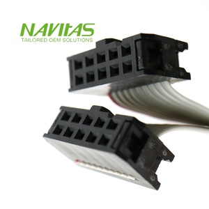 Assemblage de câble plat ruban personnalisé 10 broches IDC 2.54 connecteurs pour applications électroniques - Product Image 3