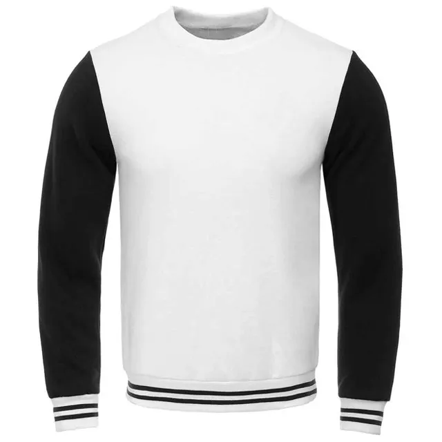 Block Color Bella Canvas Sweatshirts White Black Contrast Color Block Sweatshirts 3901 Unisex Sponge Fleece Raglan Sweatshirts