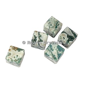 Top Exporter Gemstone <b>Tree</b> Agate Cube Carved Engraved Feng Shui Love Art Collectible Made in India - Product Image 1