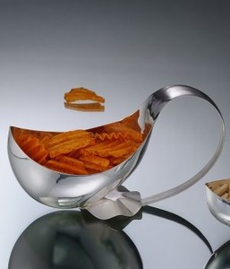 Frutero de Lujo de Acero Inoxidable y Cobre |   Cuenco Decorativo Asimétrico Moderno - Product Image 5