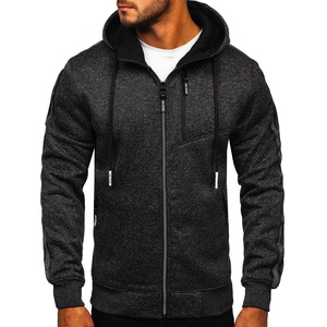 Vêtements de sport de luxe en gros, sweat à capuche en polaire écologique à fermeture éclair, designs unis surdimensionnés personnalisés, mode d'hiver, pas cher - Product Image 6