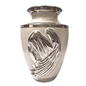 Urne de crémation pour l'exportation de haute qualité à la main conception de fée métal en laiton pot en aluminium prix de gros urne funéraire cendres - Product Image 1