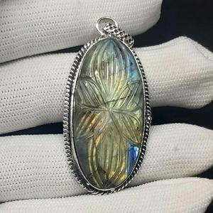 มูนสโตนจี้เงินเยอรมันธรรมชาติหลายไฟมูนสโตนจี้ขายส่งจี้พลอยสำหรับผู้ชายและผู้หญิง - Product Image 5