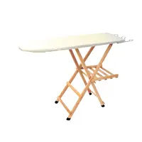 Tabla de planchar italiana de alta calidad, etiqueta privada con estructura de madera de haya, color natural y tabla de madera para planchar la ropa