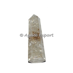 Venta al por mayor piedra de cristal curativo cristal cuarzo orgonita PUNTO DE obelisco - Product Image 2