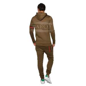 Personalizado OEM impreso chándal Jogging chándal temporada otoño tela de lana 100% poliéster cremallera completa 2 en 1 diseño de los hombres - Product Image 2